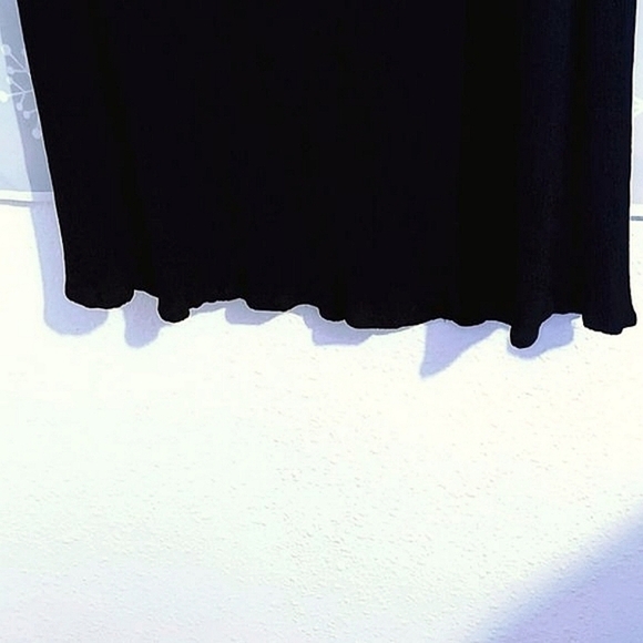 BLACK RAUCHED GAUZE COTTAGECORE DRESS WOMEN'S SIZE M - Picture 6 of 9